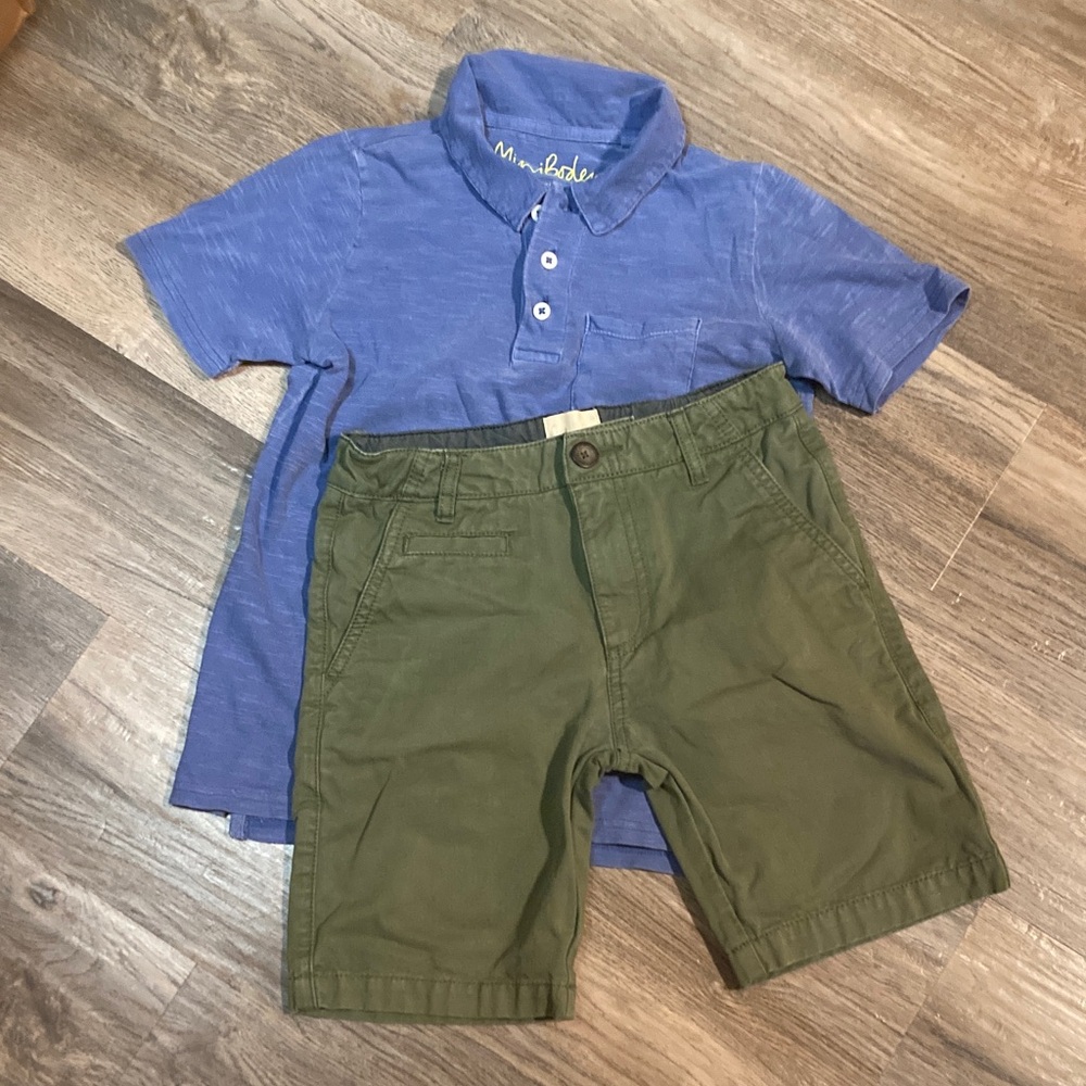 Mini Boden Polo and Shorts Bundle